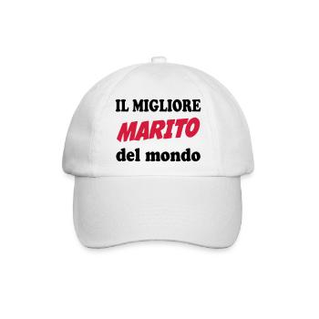 Il migliore marito del mondo 111 - Baseballkappe - Weiß/Weiß - Vorne
