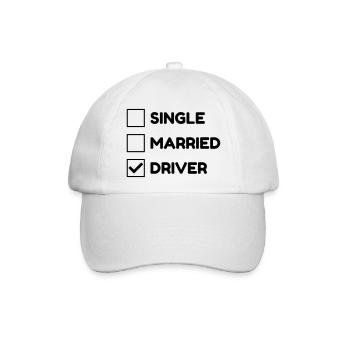 Fahrer Fahren Sport Auto Spieler - Baseballkappe - Weiß/Weiß - Vorne