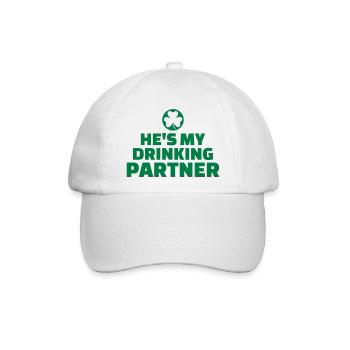 Drinking partner - Baseballkappe - Weiß/Weiß - Vorne