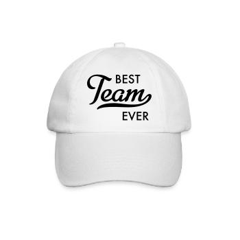 Bestes Team - Baseballkappe - Weiß/Weiß - Vorne