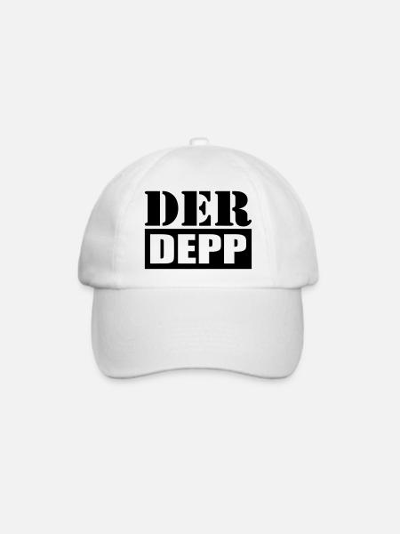Der Depp - Baseballkappe - Weiß/Weiß