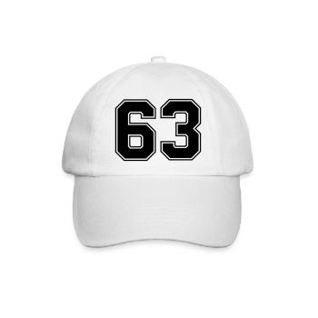 63 - Baseballkappe - Weiß/Weiß - Vorne
