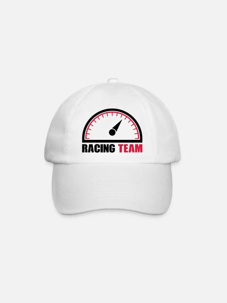 Tacho Racing Team - Baseballkappe - Weiß/Weiß