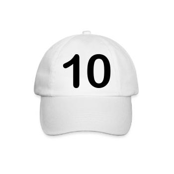 10 - Baseballkappe - Weiß/Weiß - Vorne