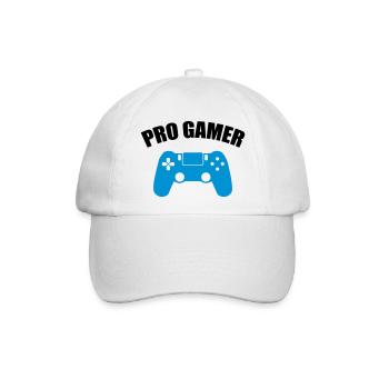 pro gamer - Baseballkappe - Weiß/Weiß - Vorne