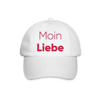 Liebe ist stärker als Hass - Baseballkappe - Weiß/Weiß - Vorne