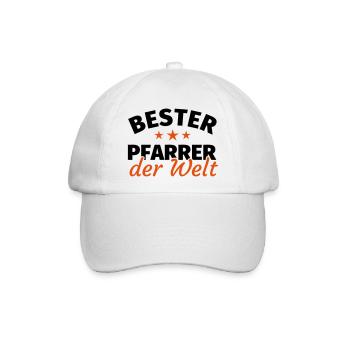 Geschenk Pfarrer - Baseballkappe - Weiß/Weiß - Vorne