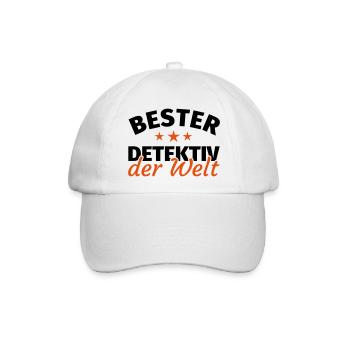 Detektiv - Baseballkappe - Weiß/Weiß - Vorne