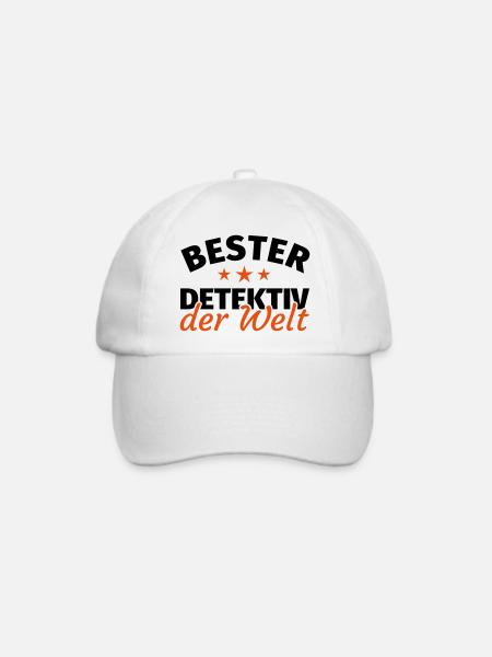 Detektiv - Baseballkappe - Weiß/Weiß