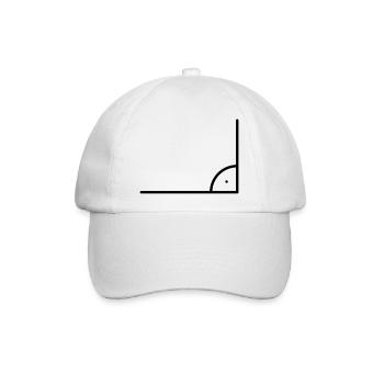 Mathematik Symbol - Rechter Winkel - Baseballkappe - Weiß/Weiß - Vorne