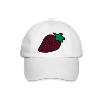 strawberry - Baseballkappe - Weiß/Weiß - Vorne