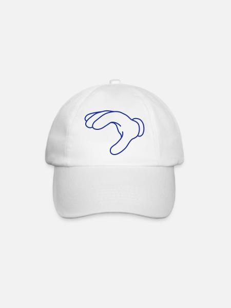 Hand - Baseballkappe - Weiß/Weiß