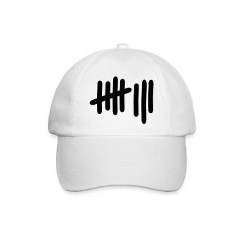 8 - Nummer - Baseballkappe - Weiß/Weiß - Vorne