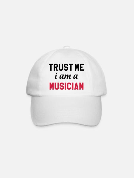 Musik / Musiker / Music / Musician - Baseballkappe - Weiß/Weiß