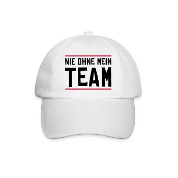 nie ohne mein team - Baseballkappe - Weiß/Weiß - Vorne