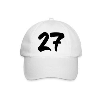 27 - Baseballkappe - Weiß/Weiß - Vorne