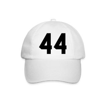 44 - Baseballkappe - Weiß/Weiß - Vorne
