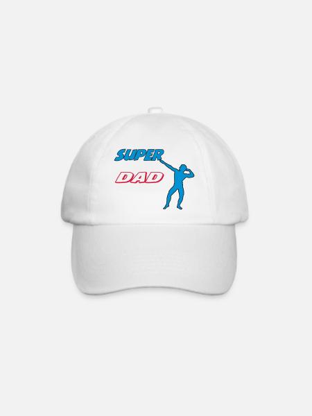 SUPER-VATER - Baseballkappe - Weiß/Weiß