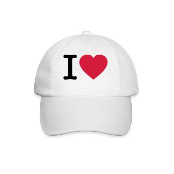 i love you eigener Text - Baseballkappe - Weiß/Weiß - Vorne
