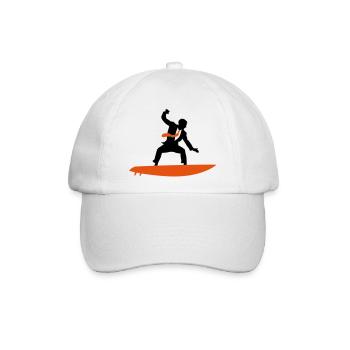 Ein Manager surft im Büro - Baseballkappe - Weiß/Weiß - Vorne