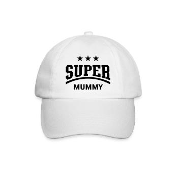 Super Mummy - Baseballkappe - Weiß/Weiß - Vorne
