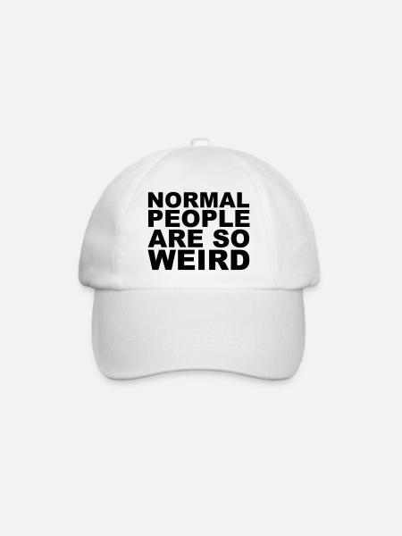 Normal People Are Weird - Baseballkappe - Weiß/Weiß