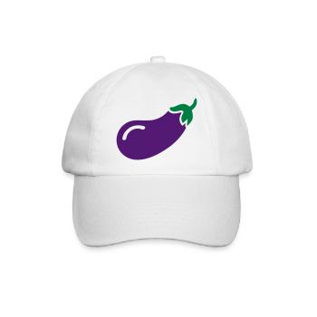 Aubergine - Baseballkappe - Weiß/Weiß - Vorne