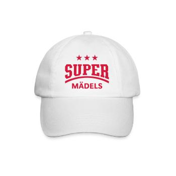 Super Mädels - Baseballkappe - Weiß/Weiß - Vorne