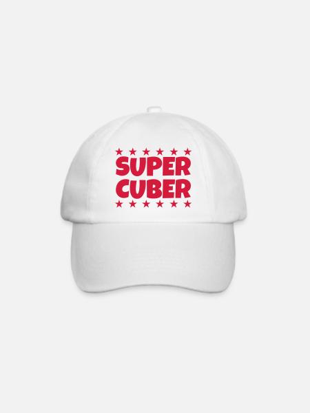 Cubing / Cube / Cuber / Speedcubing - Baseballkappe - Weiß/Weiß
