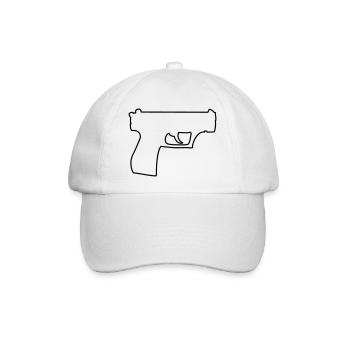 pistole - Baseballkappe - Weiß/Weiß - Vorne