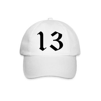 13 - Baseballkappe - Weiß/Weiß - Vorne