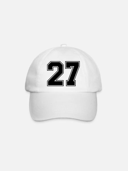 27 - Baseballkappe - Weiß/Weiß