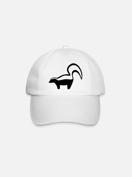skunkystuff - Stinktier - Baseballkappe - Weiß/Weiß