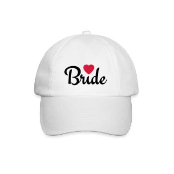 bride with heart 2c - Baseballkappe - Weiß/Weiß - Vorne