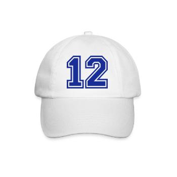 12 - Baseballkappe - Weiß/Weiß - Vorne