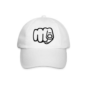 Du - Finger - Baseballkappe - Weiß/Weiß - Vorne