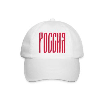 Rossija Russland Russia Россия - Baseballkappe - Weiß/Weiß - Vorne