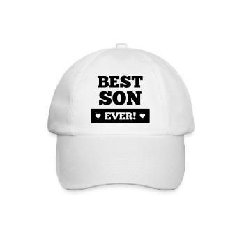 Best son ever - Baseballkappe - Weiß/Weiß - Vorne