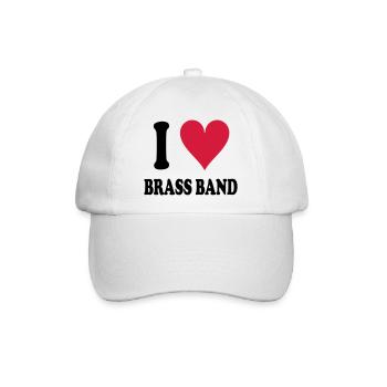 I love Brass Band - Baseballkappe - Weiß/Weiß - Vorne
