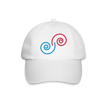 spiralen_2c - Baseballkappe - Weiß/Weiß - Vorne