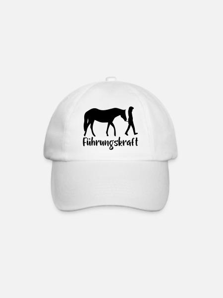 Pferd - Baseballkappe - Weiß/Weiß