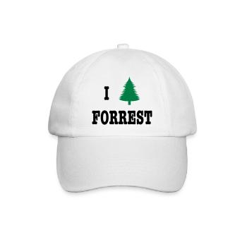I heart Forrest - Baseballkappe - Weiß/Weiß - Vorne