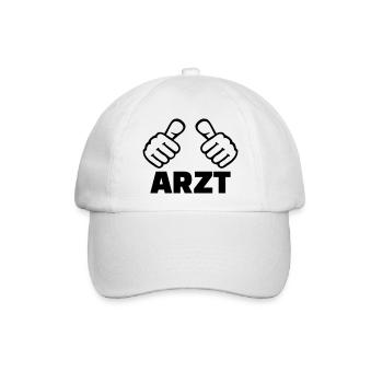 Arzt - Baseballkappe - Weiß/Weiß - Vorne