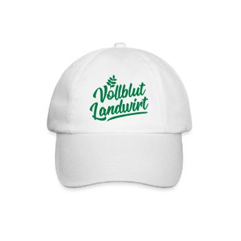 vollblut landwirt design - Baseballkappe - Weiß/Weiß - Vorne