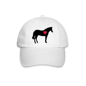 horse - Baseballkappe - Weiß/Weiß - Vorne