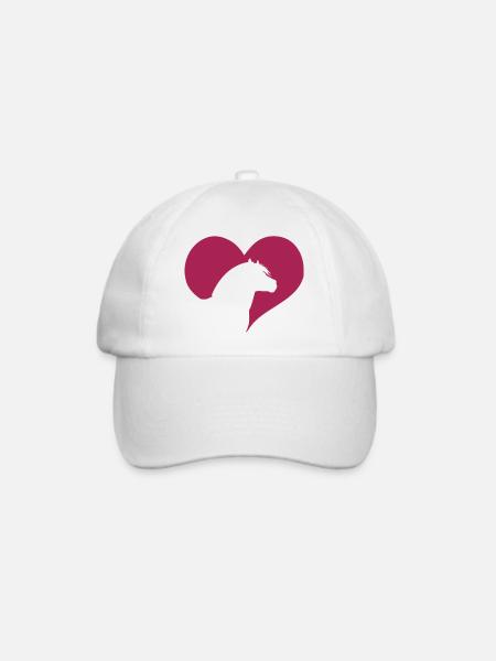 Norwegerherz - Baseballkappe - Weiß/Weiß