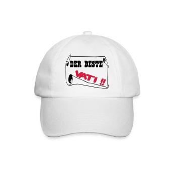 Der beste vati - Baseballkappe - Weiß/Weiß - Vorne