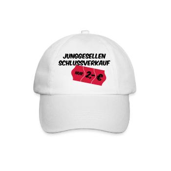 Junggesellenabschied - Baseballkappe - Weiß/Weiß - Vorne
