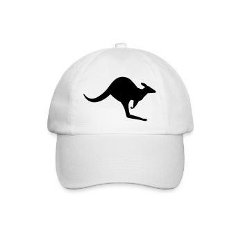 Eine australische Känguru - Baseballkappe - Weiß/Weiß - Vorne