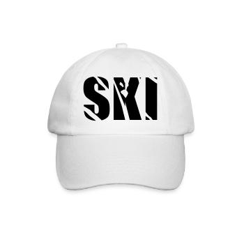 ski - Baseballkappe - Weiß/Weiß - Vorne